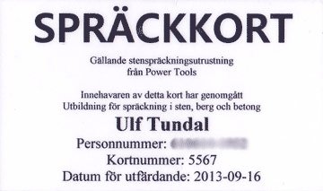 Utbildning stenspräckning